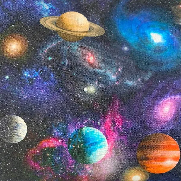 100% Cotton  - Planets - Sold by Half Metre