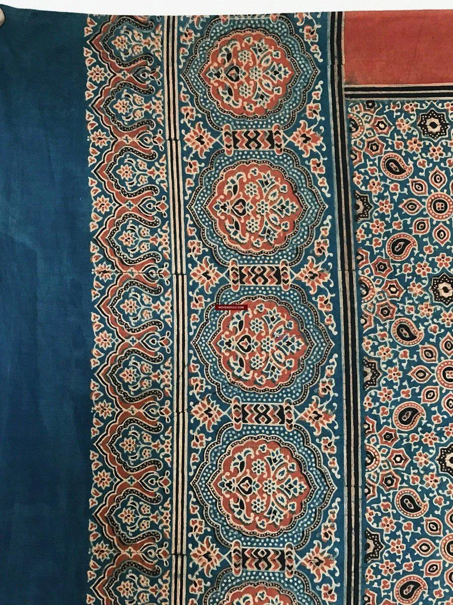 117 SOLD Double Sided Ajrakh Hand Block Printed with Natural Dyes