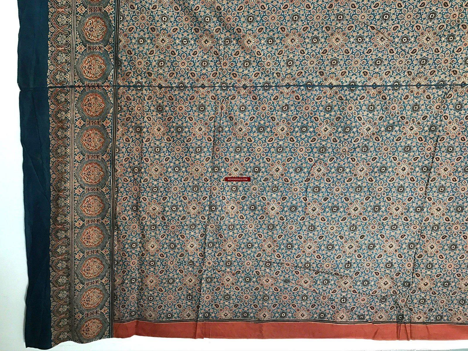 117 SOLD Double Sided Ajrakh Hand Block Printed with Natural Dyes