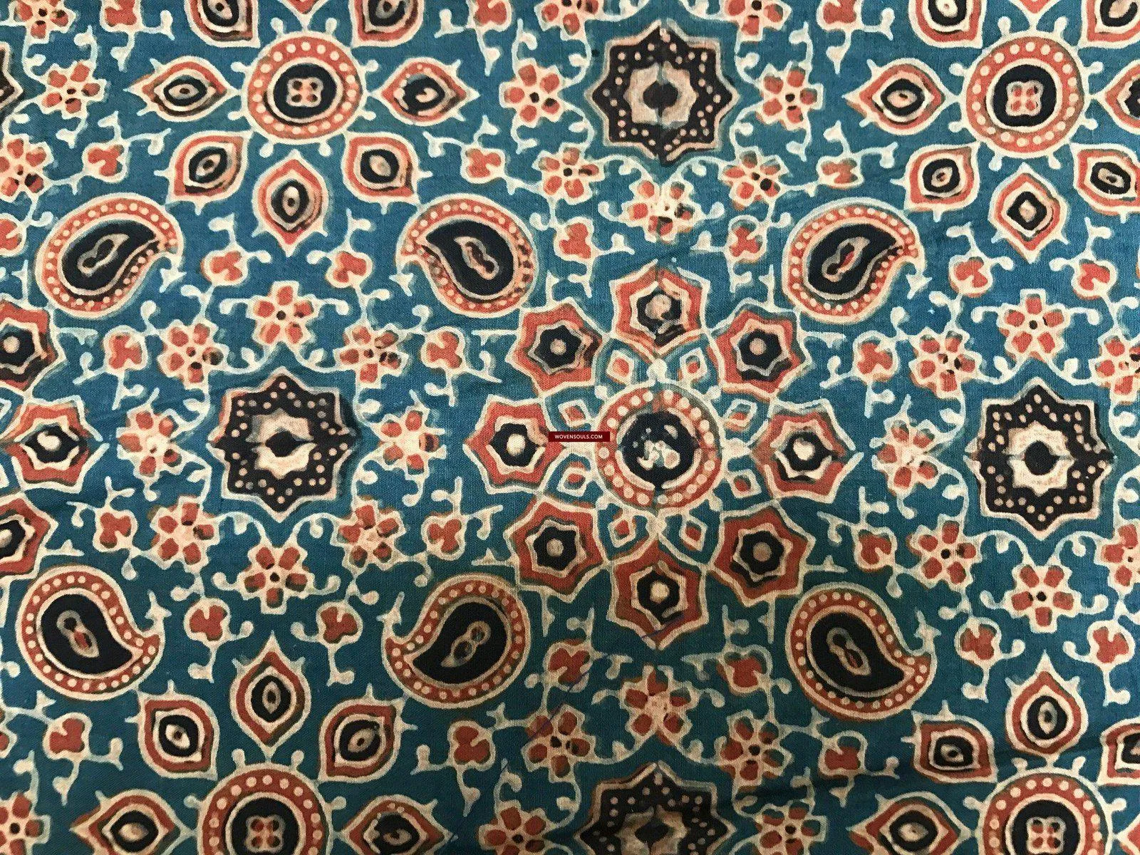 117 SOLD Double Sided Ajrakh Hand Block Printed with Natural Dyes