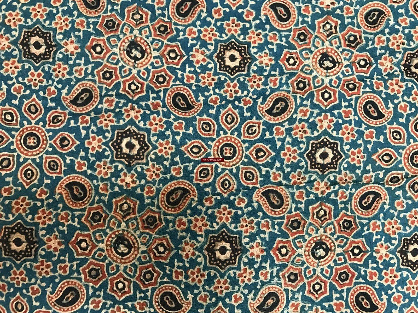 117 SOLD Double Sided Ajrakh Hand Block Printed with Natural Dyes