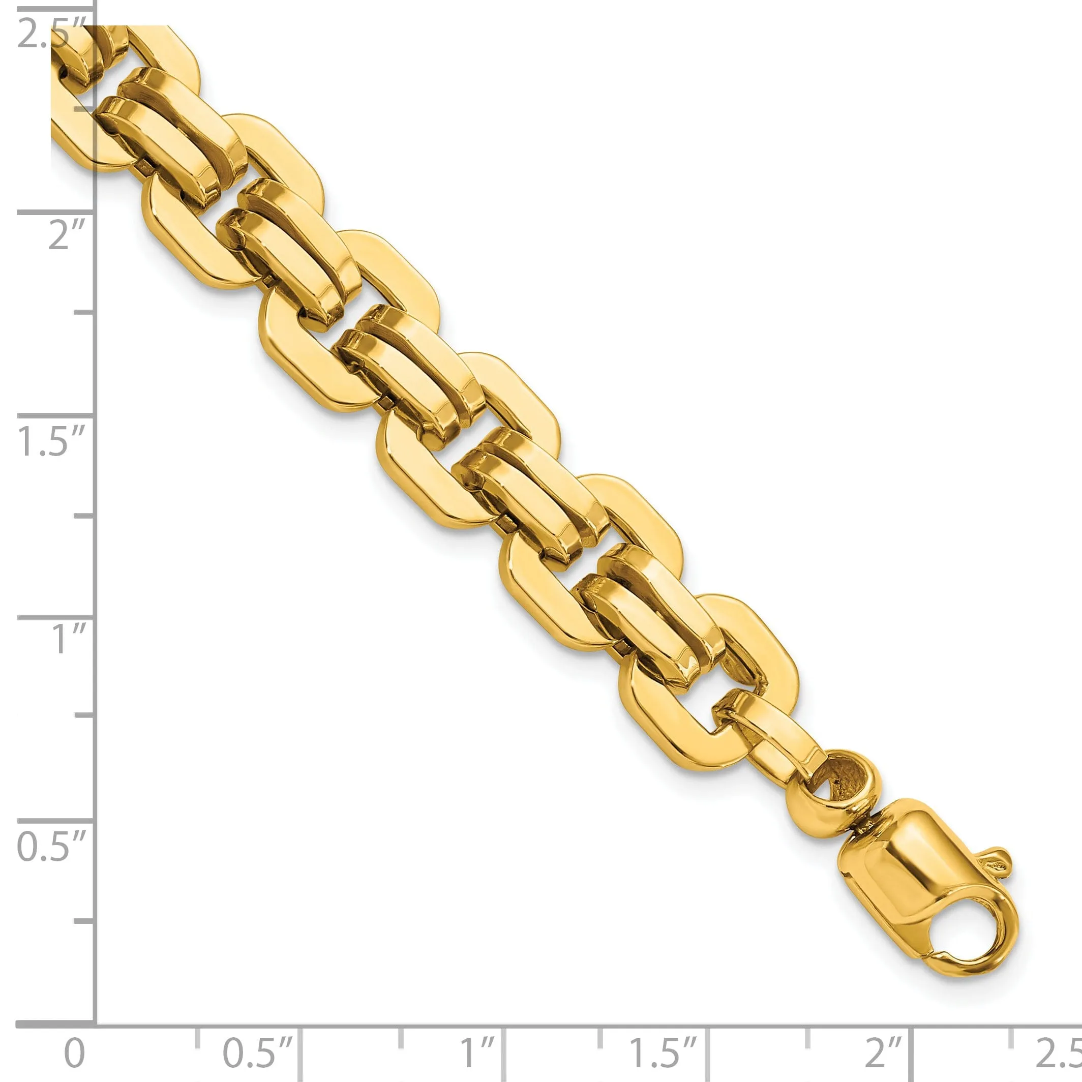 14k Yellow Gold Men's Fancy Link Bracelets