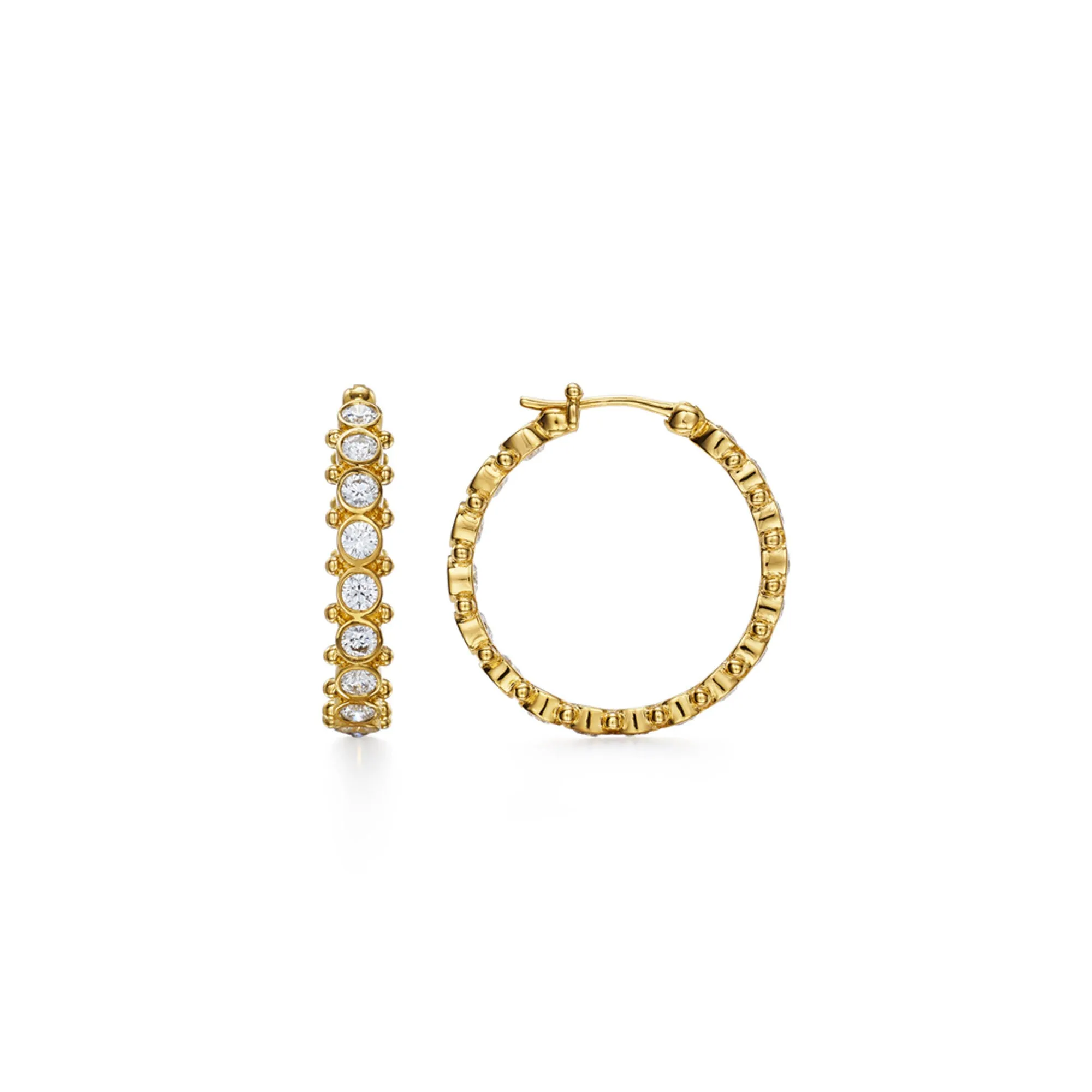 18K Diamond Eternity Hoops