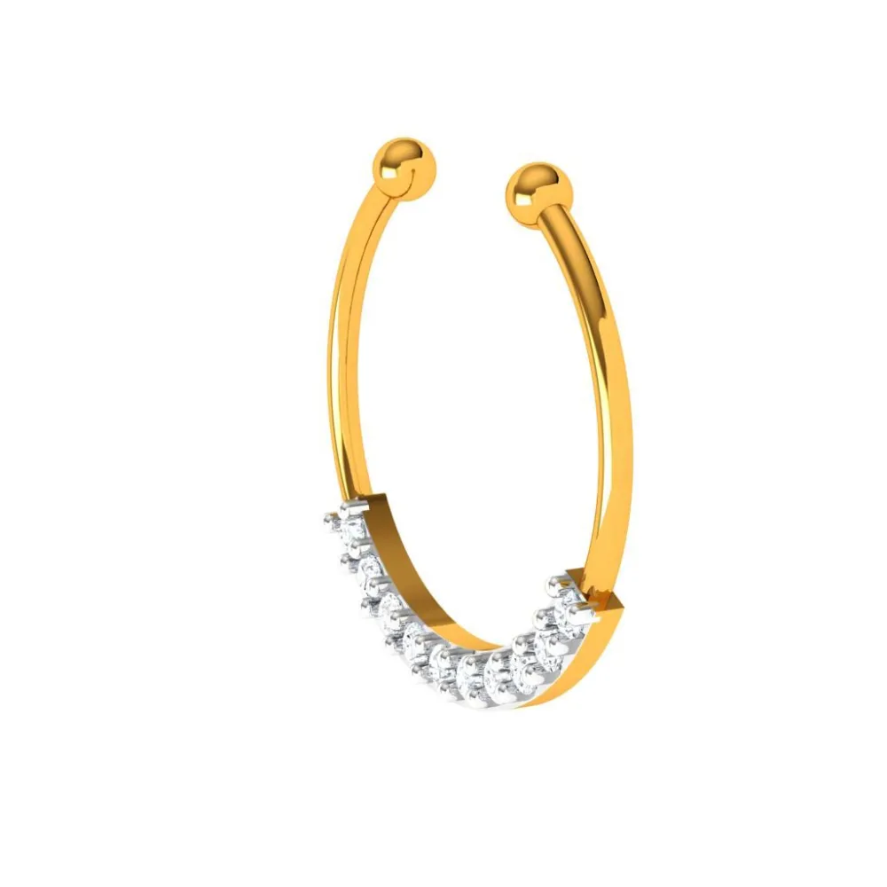 22k Glittery Yellow Gold Nath