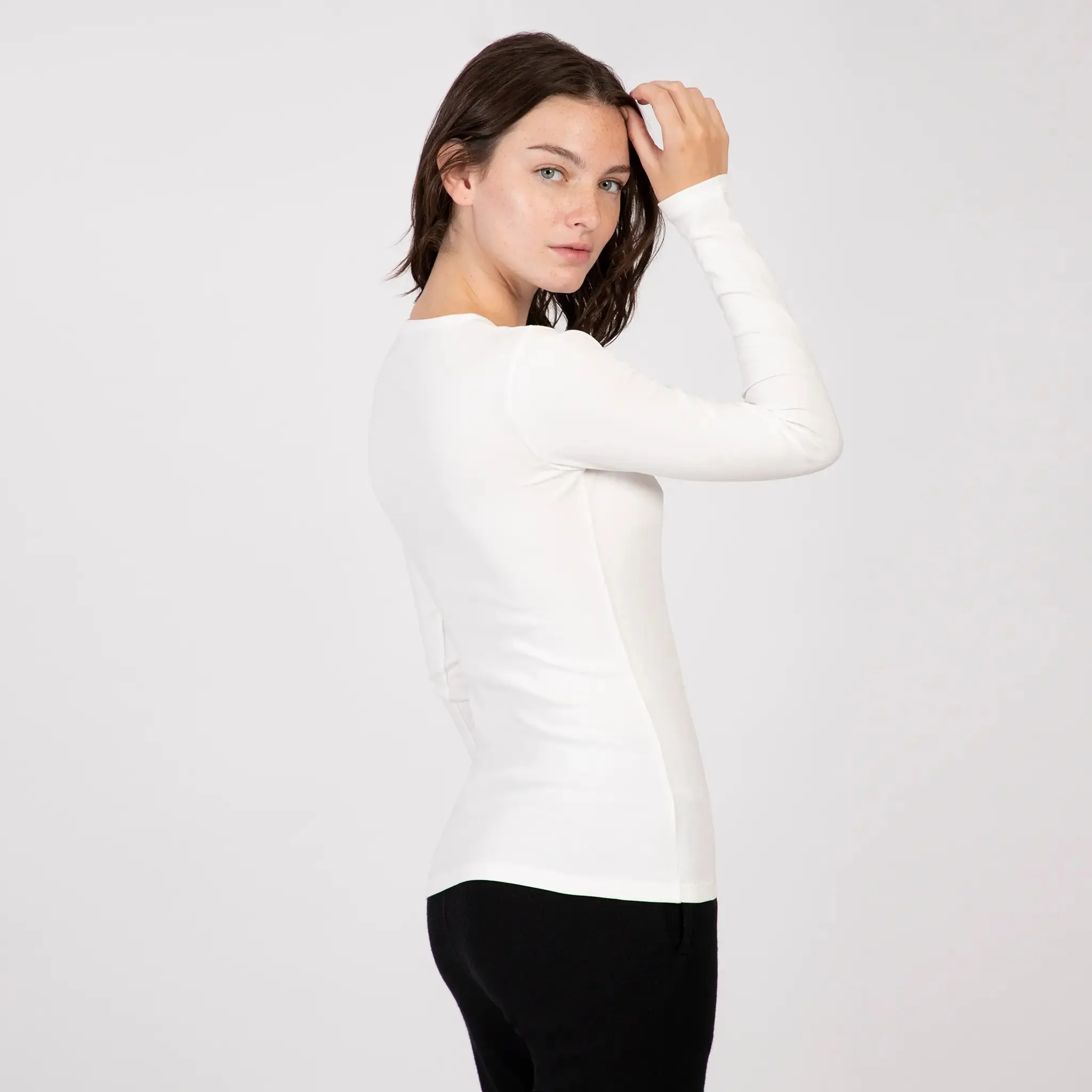 3 Pack - Women's Organic Pima Cotton Long Sleeve Shirts