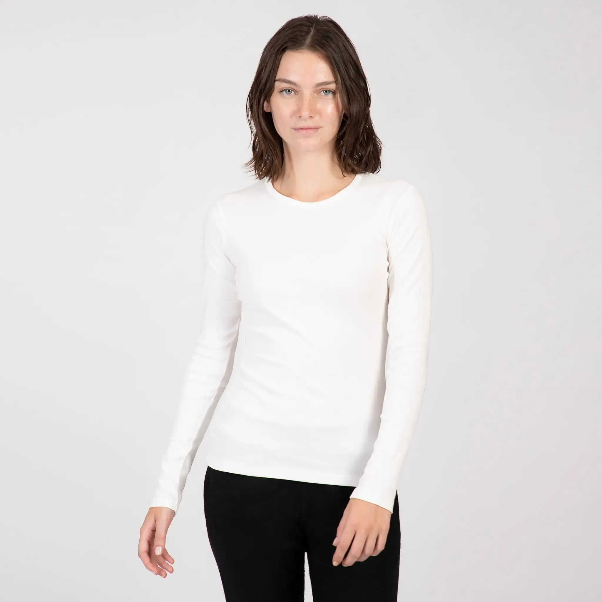 3 Pack - Women's Organic Pima Cotton Long Sleeve Shirts