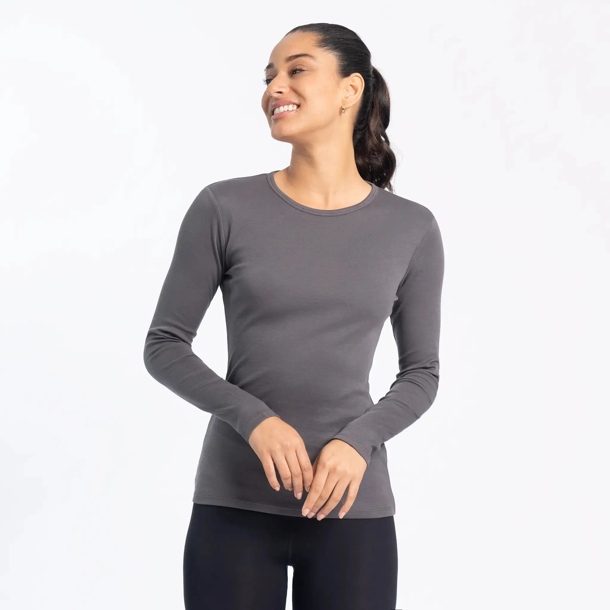 3 Pack - Women's Organic Pima Cotton Long Sleeve Shirts