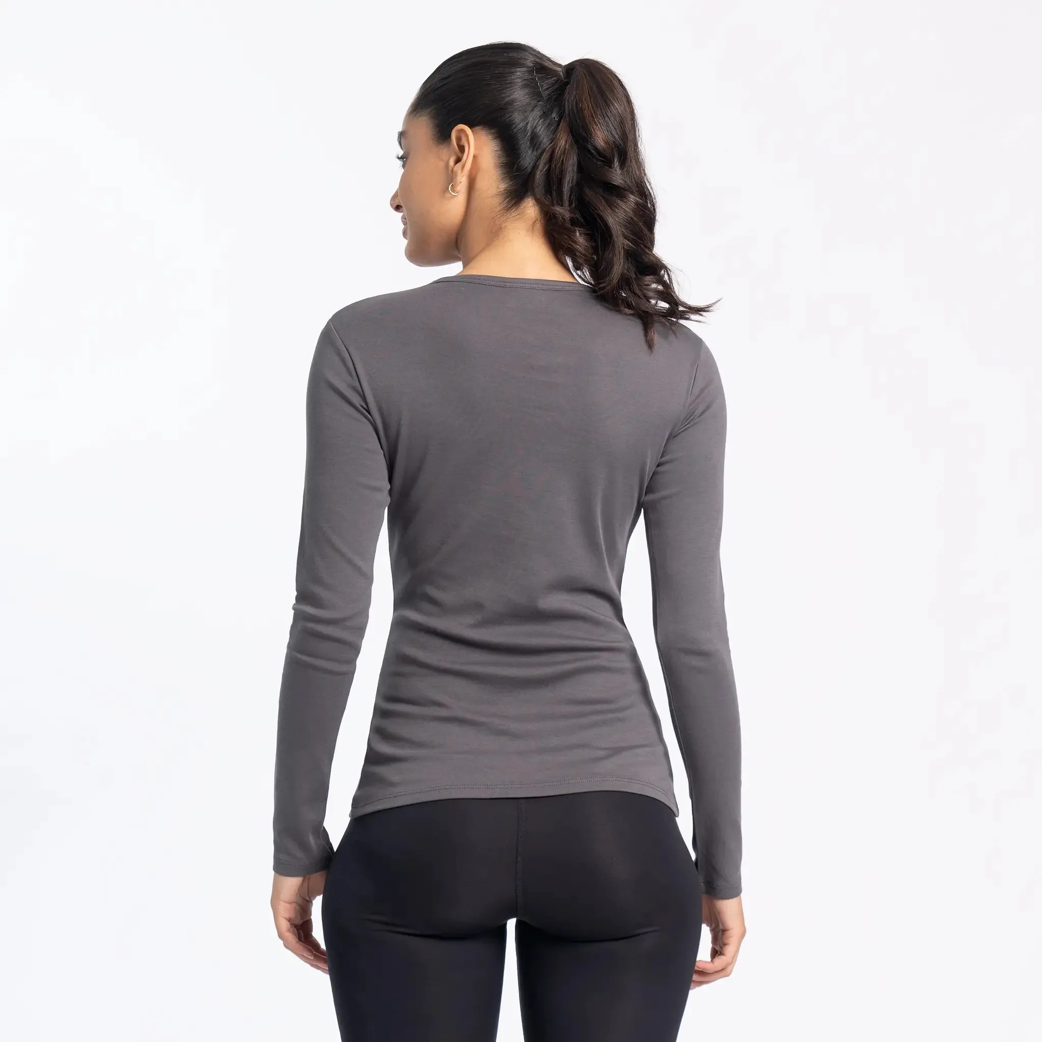 3 Pack - Women's Organic Pima Cotton Long Sleeve Shirts