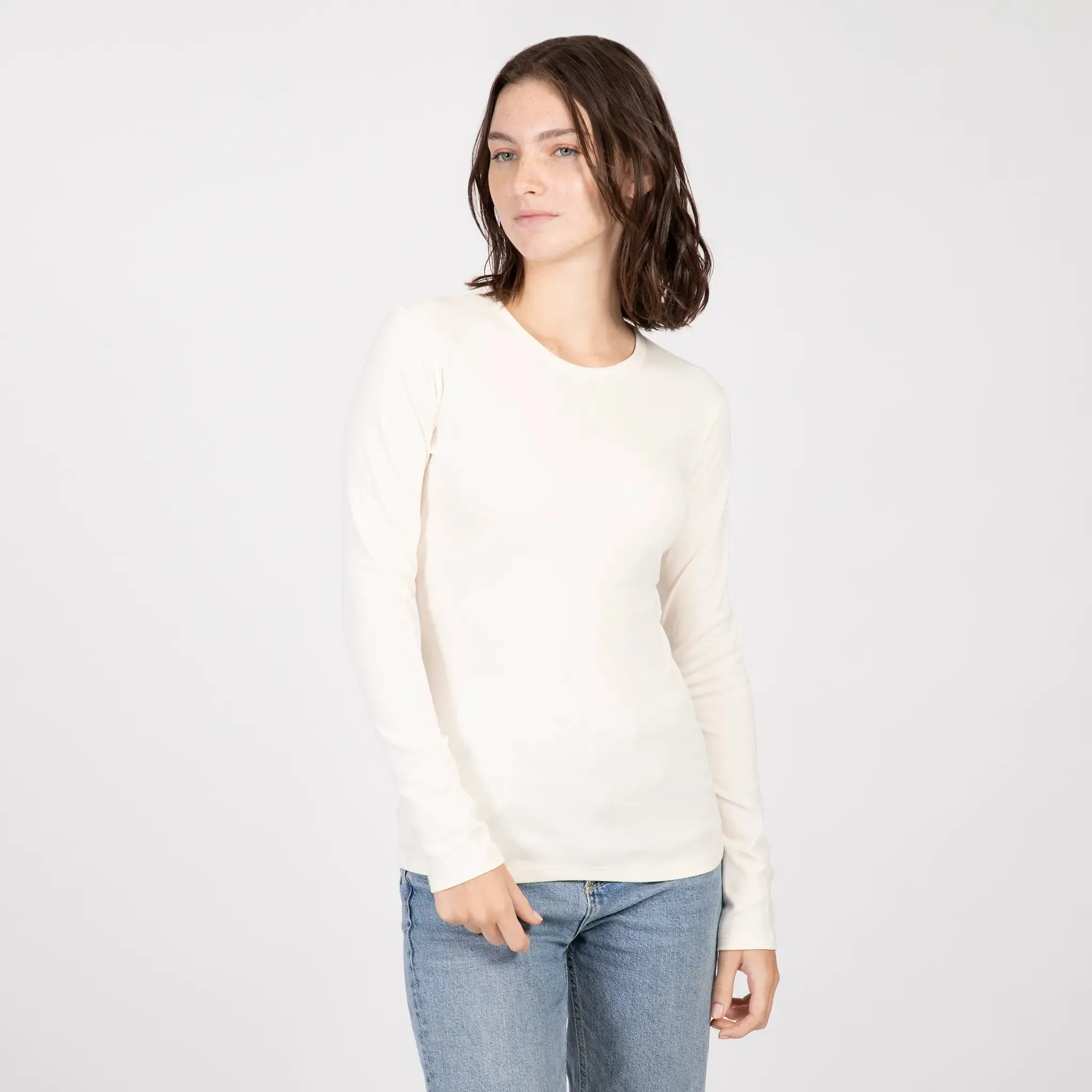 3 Pack - Women's Organic Pima Cotton Long Sleeve Shirts