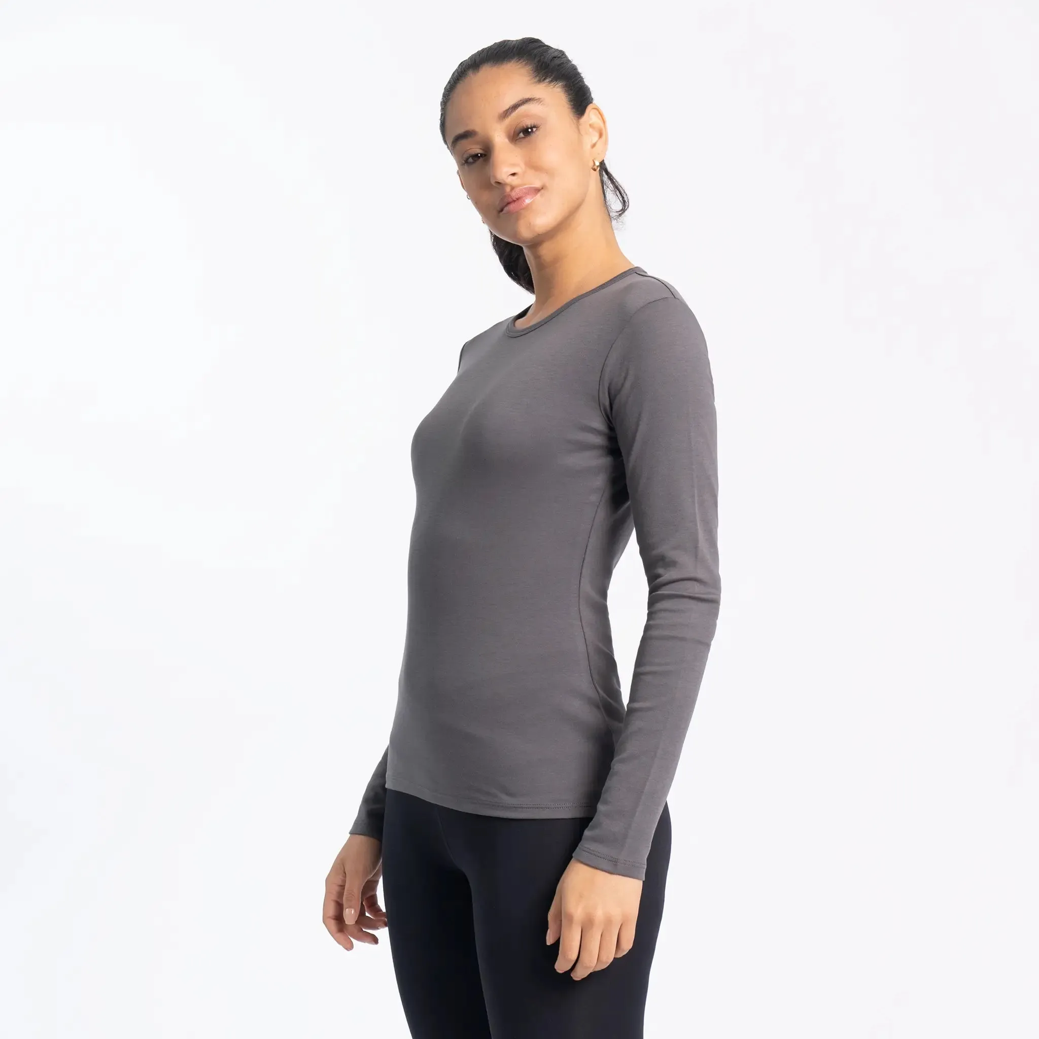 3 Pack - Women's Organic Pima Cotton Long Sleeve Shirts