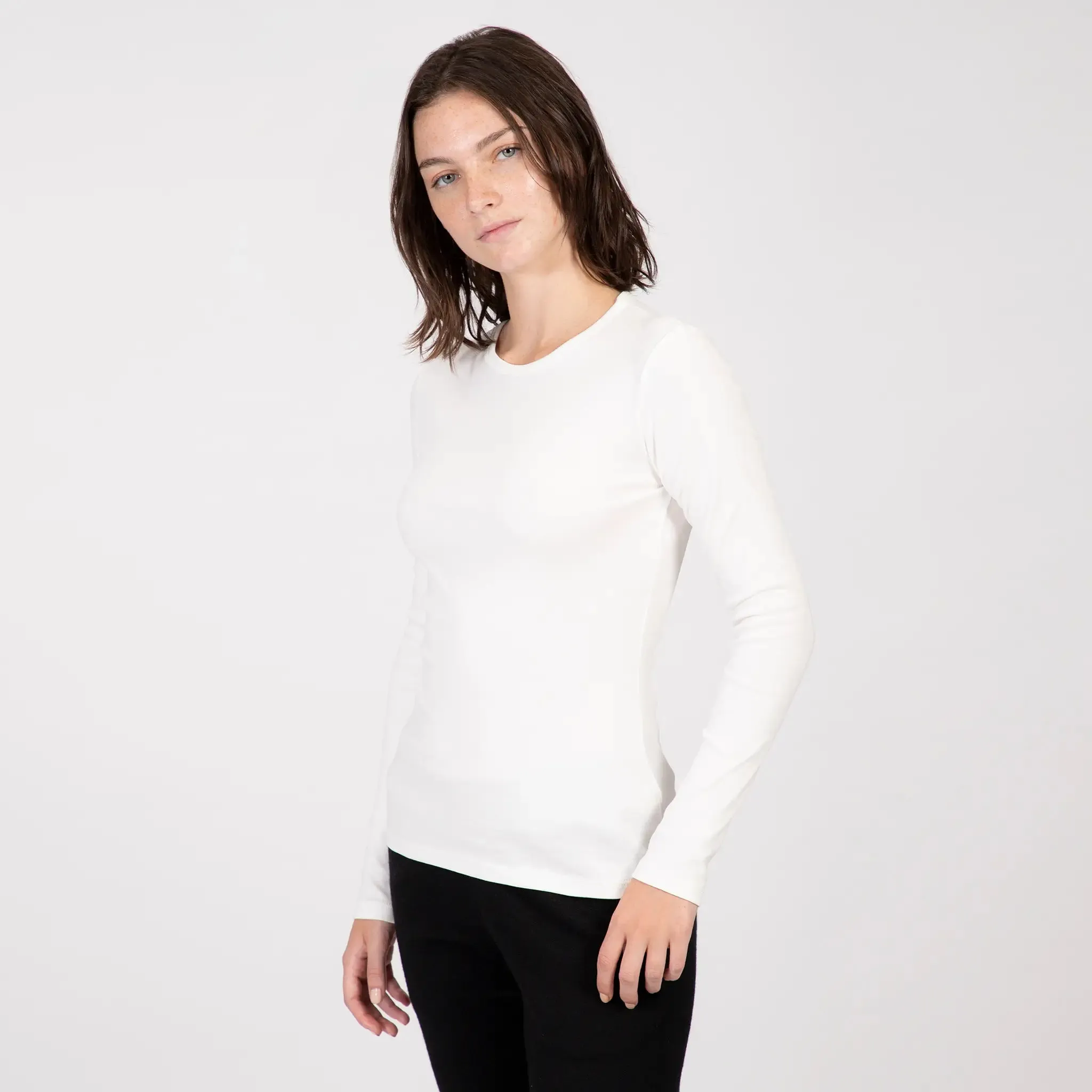 3 Pack - Women's Organic Pima Cotton Long Sleeve Shirts