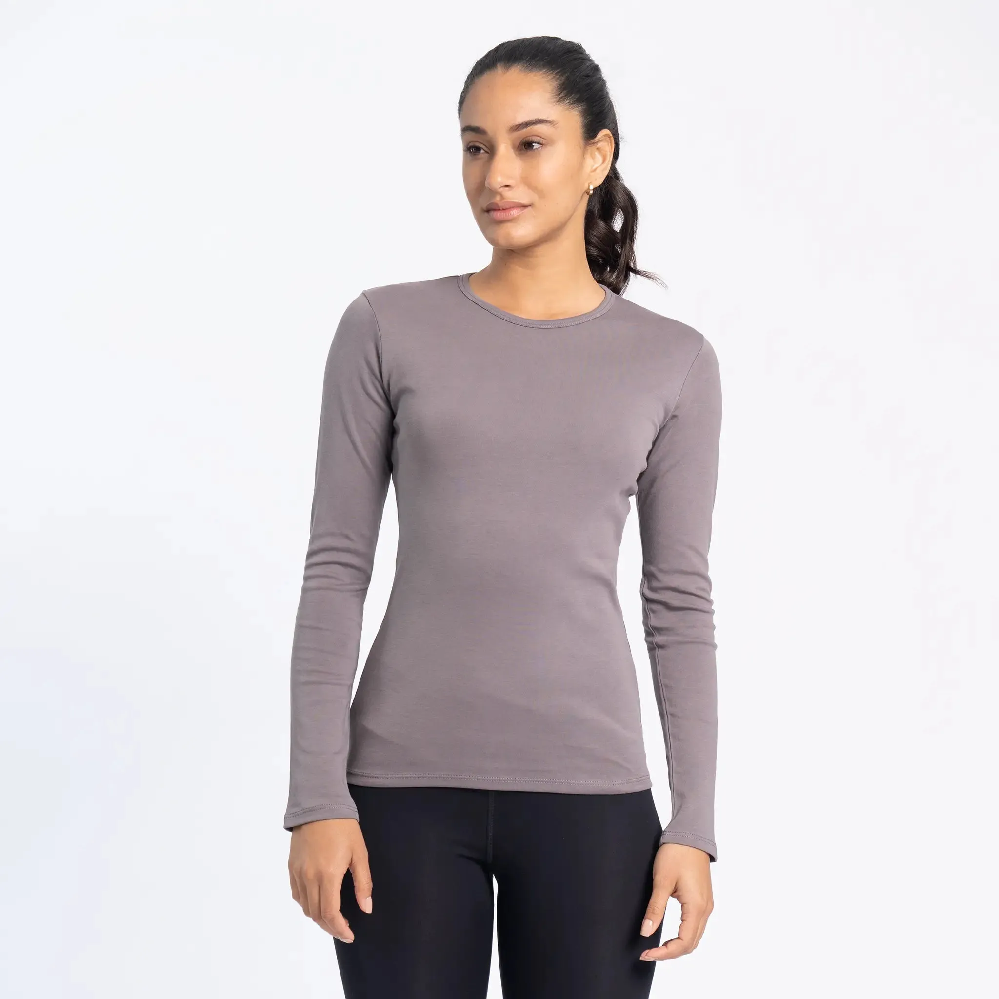 3 Pack - Women's Organic Pima Cotton Long Sleeve Shirts