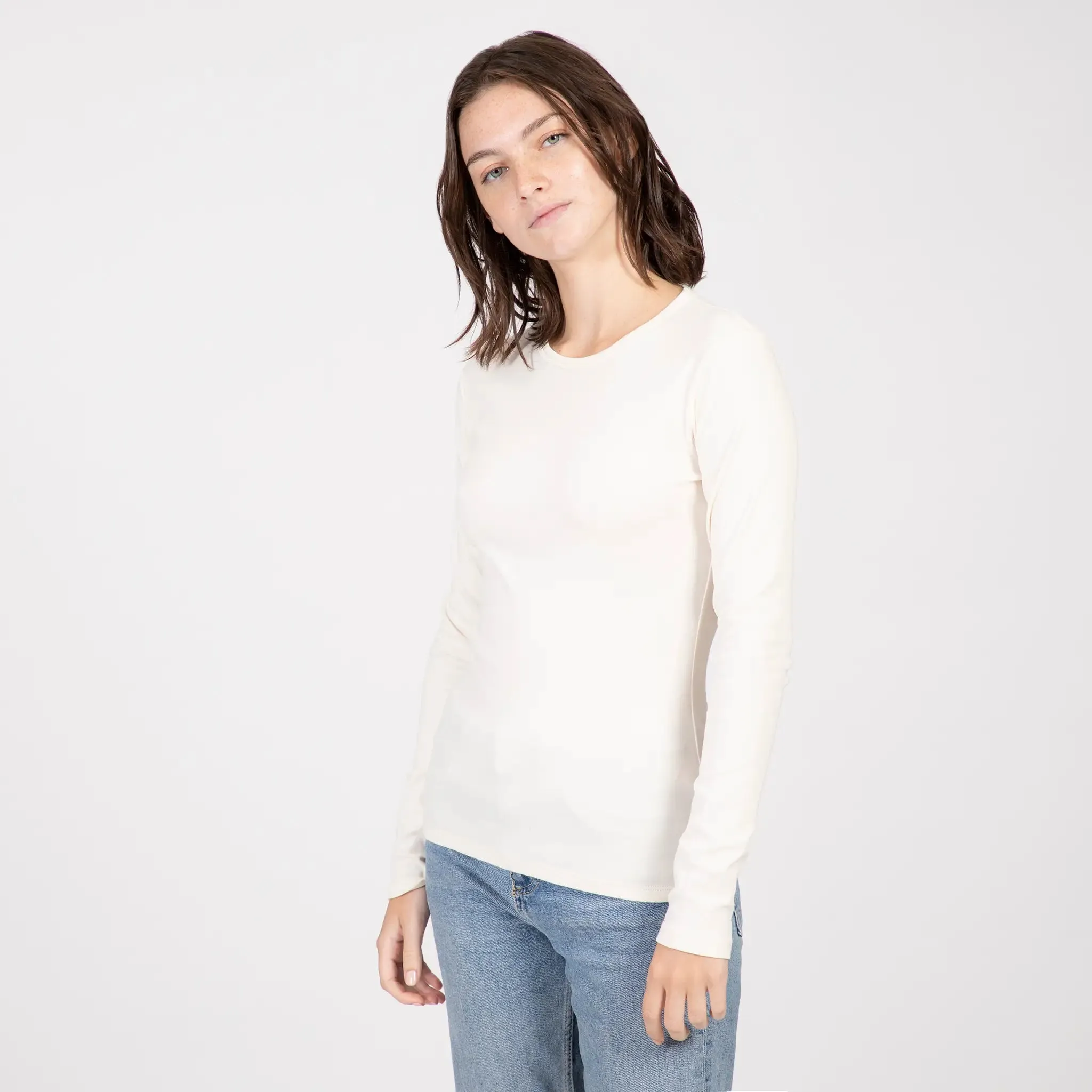 3 Pack - Women's Organic Pima Cotton Long Sleeve Shirts