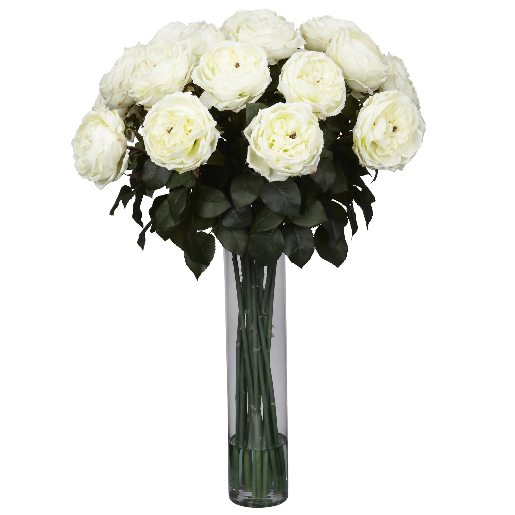 31" Artificial Rose Arrangement w/Vase - Low Maintenance, Life-Like & Vibrant Silk Flowers For Busy People.