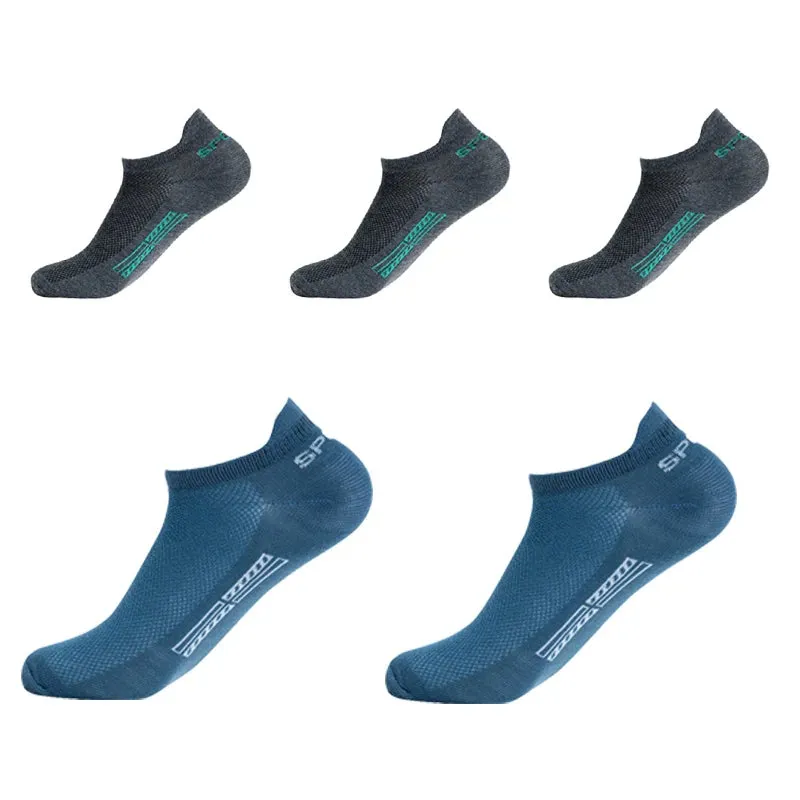 5 Pairs Breathable Cotton Sports Socks