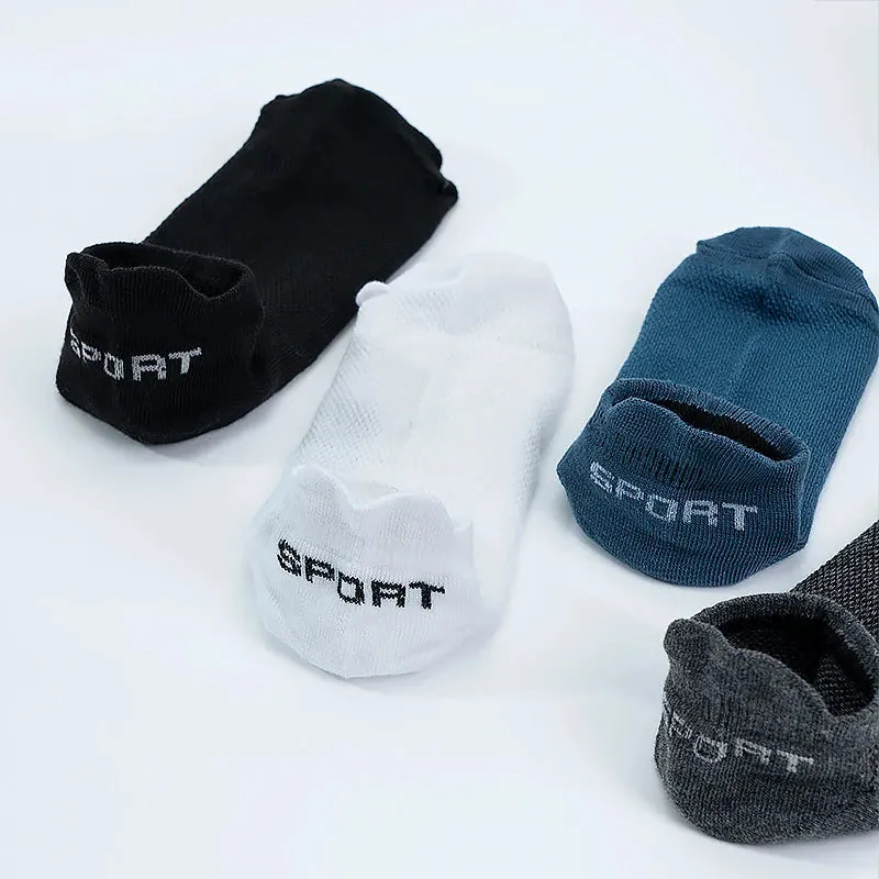 5 Pairs Breathable Cotton Sports Socks