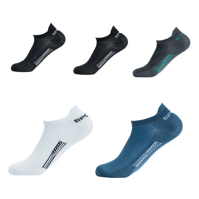 5 Pairs Breathable Cotton Sports Socks