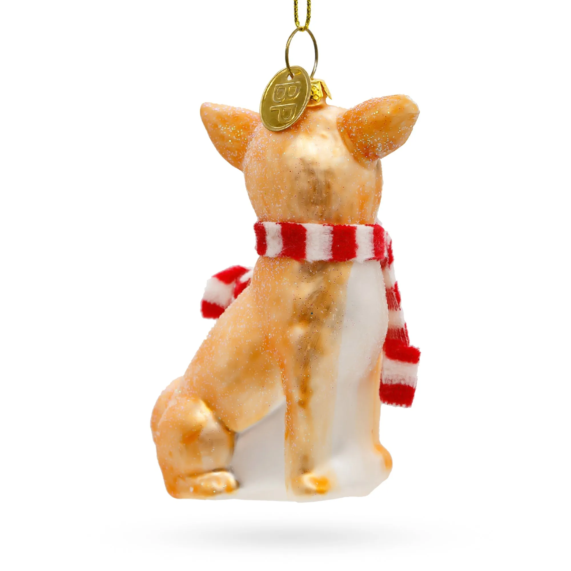 Adorable Chihuahua Dog - Blown Glass Christmas Ornament