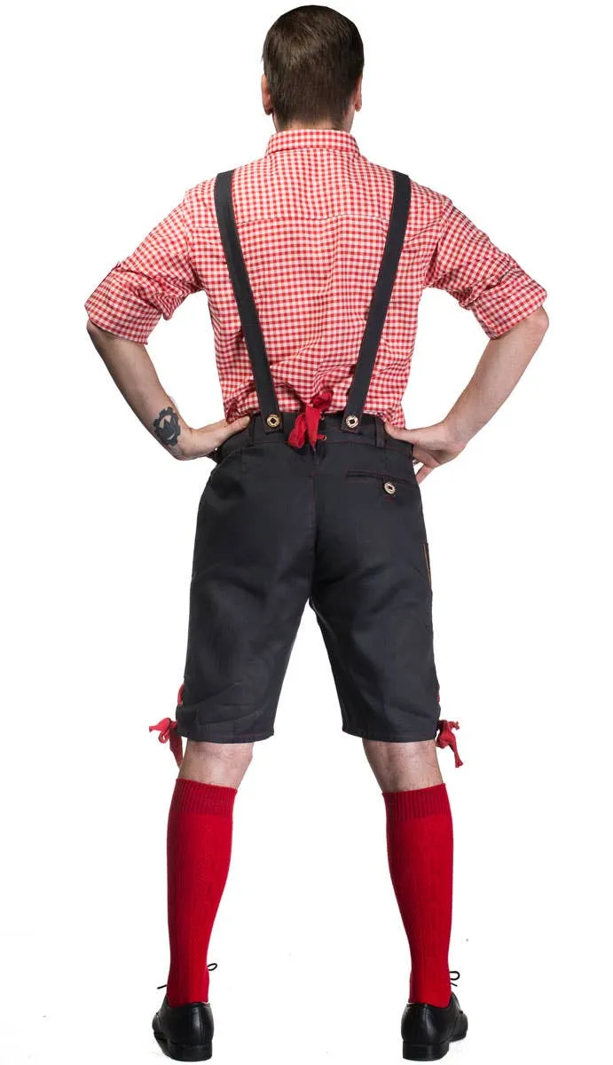 Alpine Hans Mens Deluxe Lederhosen Oktoberfest Costume