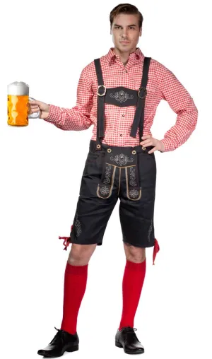 Alpine Hans Mens Deluxe Lederhosen Oktoberfest Costume