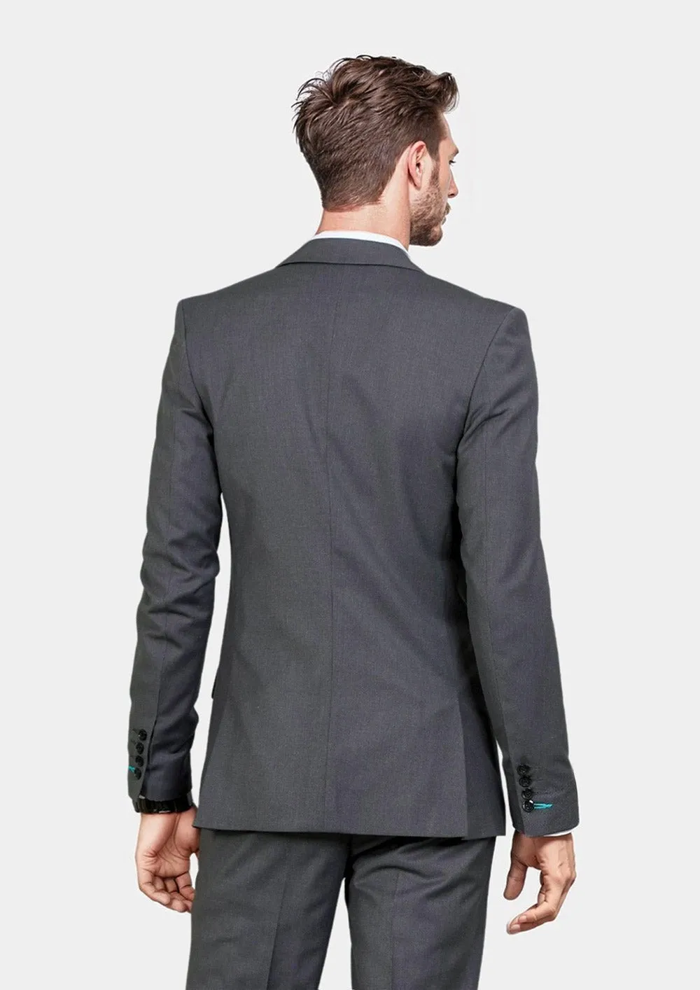 Astor Grey Charcoal Crosshatch Suit