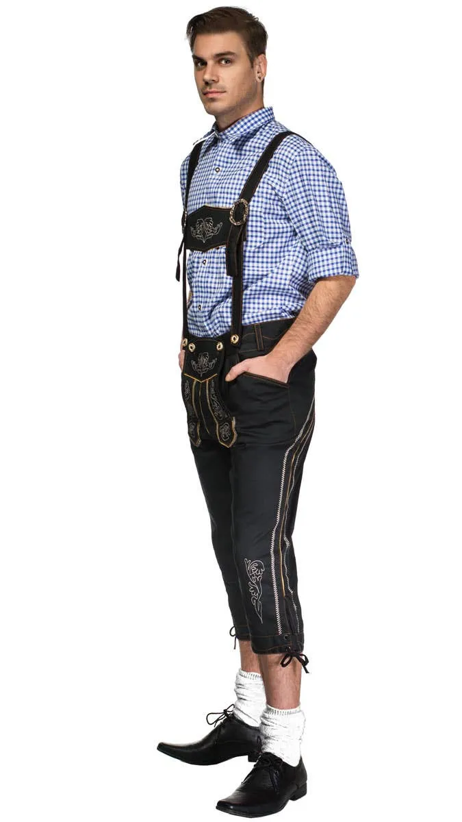 Bavarian Bjorn Mens Deluxe Lederhosen Oktoberfest Costume