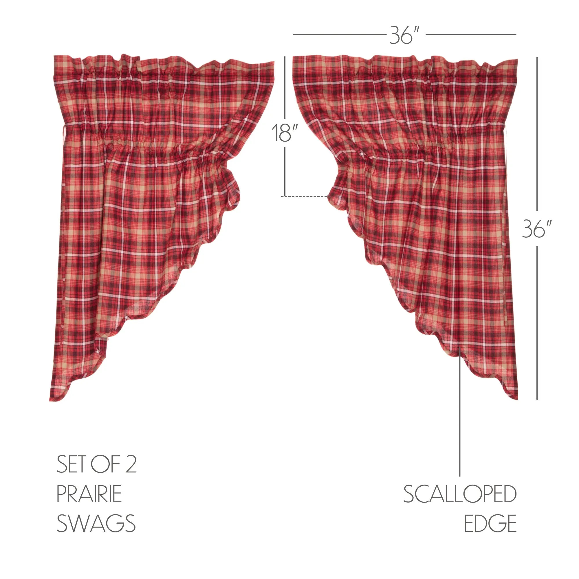 Braxton Scalloped Swag Set of 2