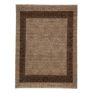 Brown Traditional Khyber Wool Rug - 8'10" x 11'6"