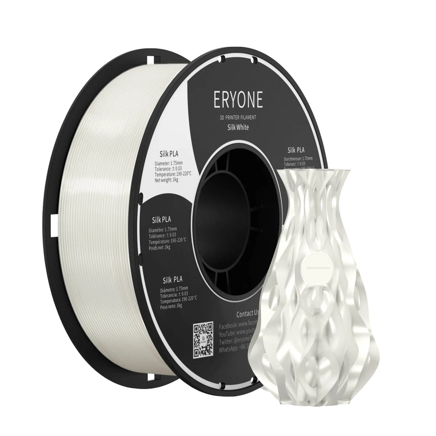 Bundle Sale- ERYONE Silk&Ultra Silk PLA 3D Filament 1kg  FREE SHIPPING(MOQ:5 rolls,mixable )