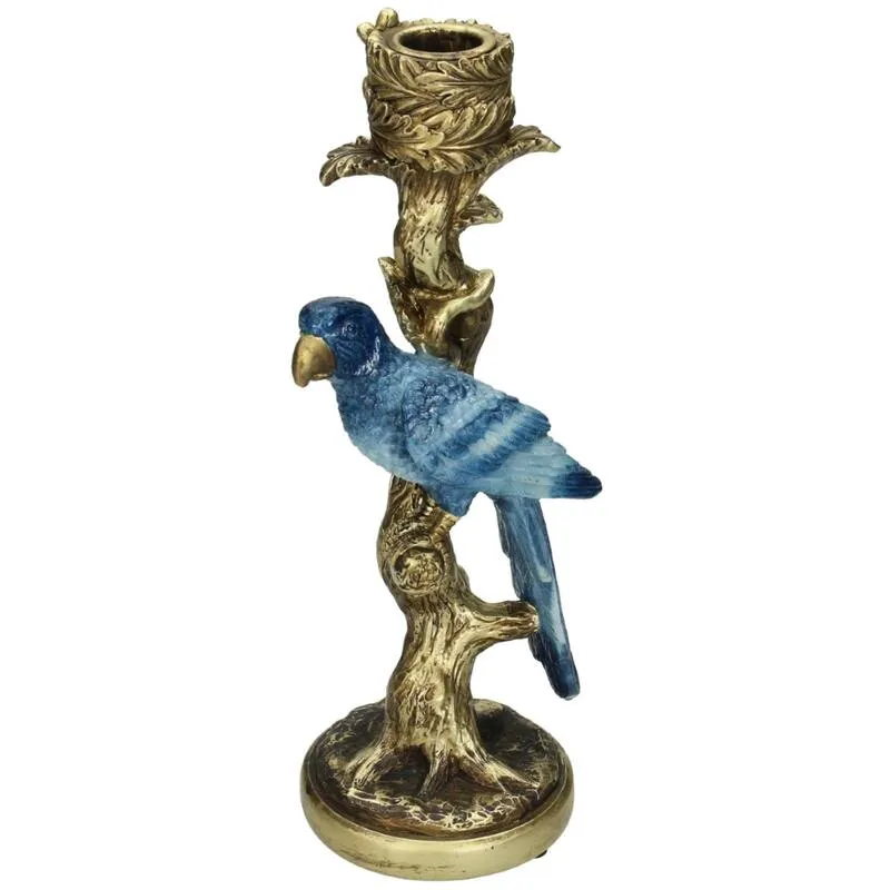 Candle Holder - Blue Parrot ↑ 26 cm