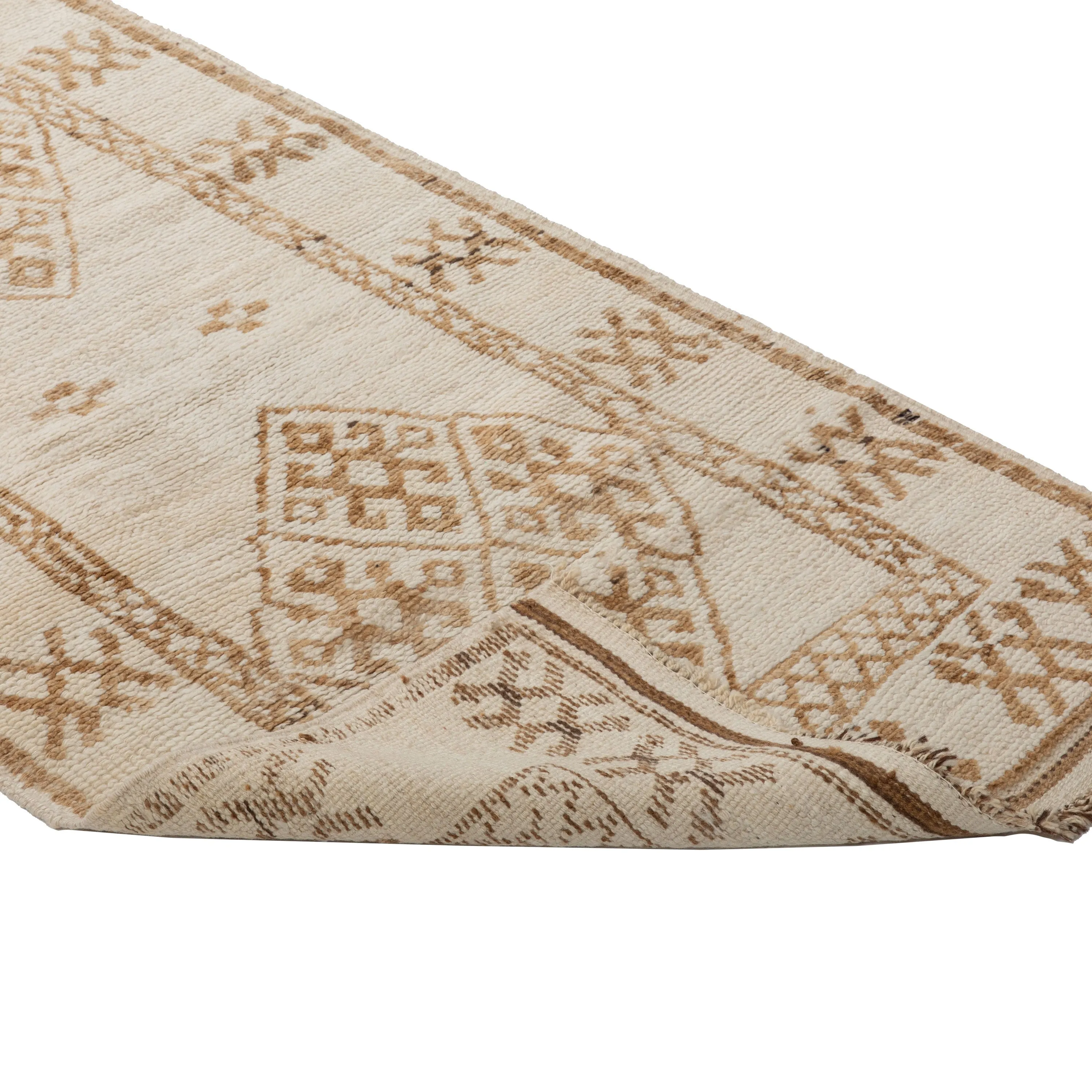 Cream Vintage Wool Runner - 2'11" x 14'2"