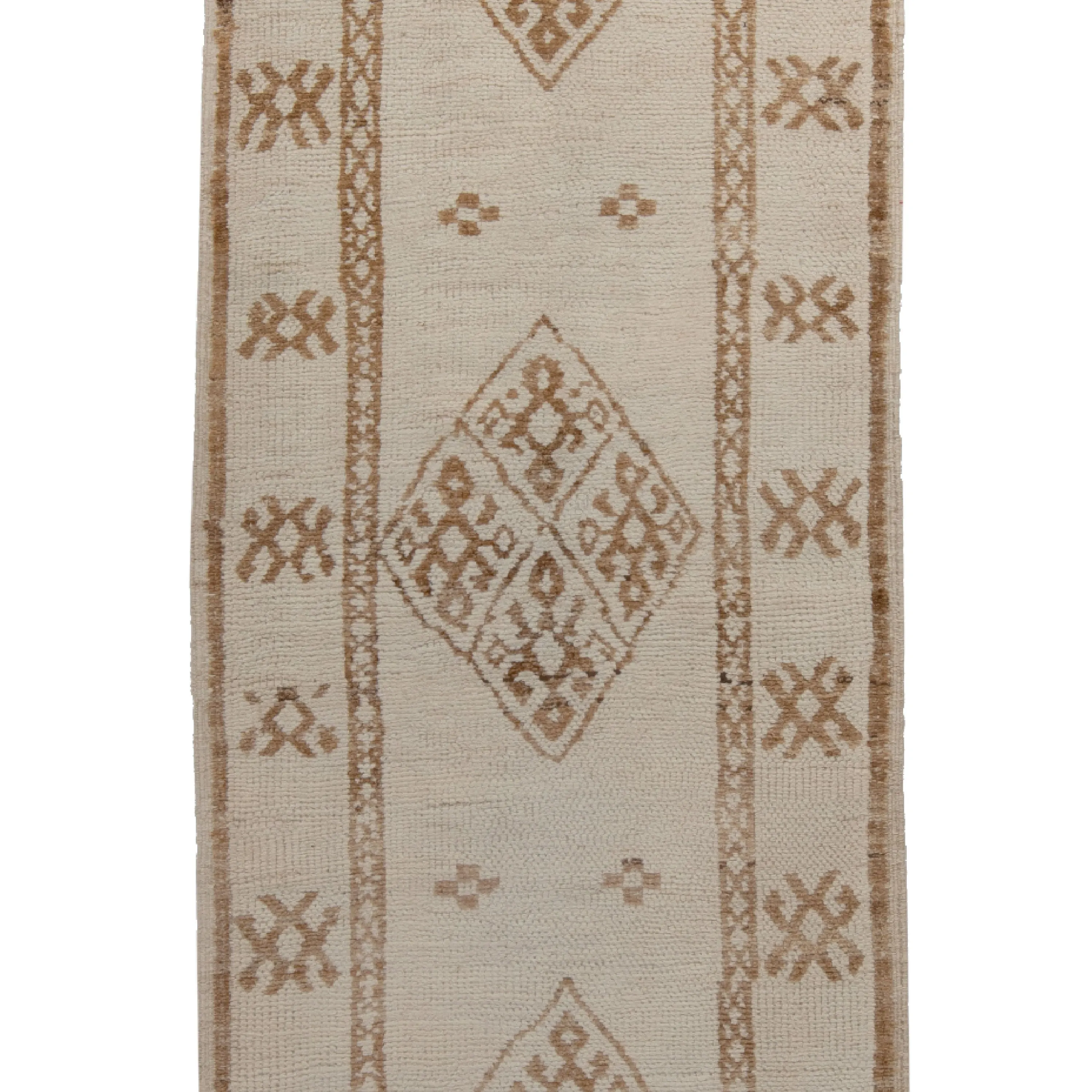 Cream Vintage Wool Runner - 2'11" x 14'2"