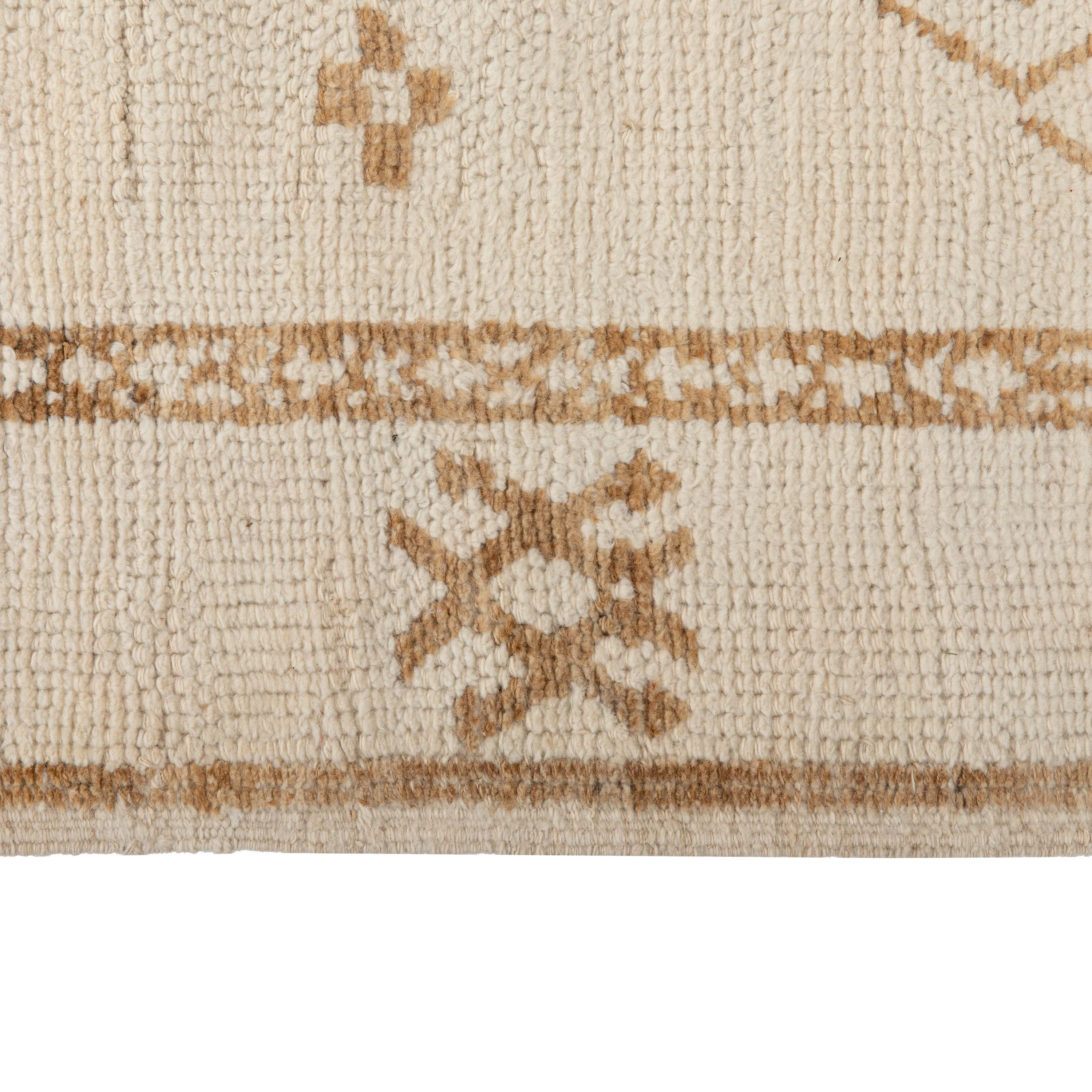 Cream Vintage Wool Runner - 2'11" x 14'2"