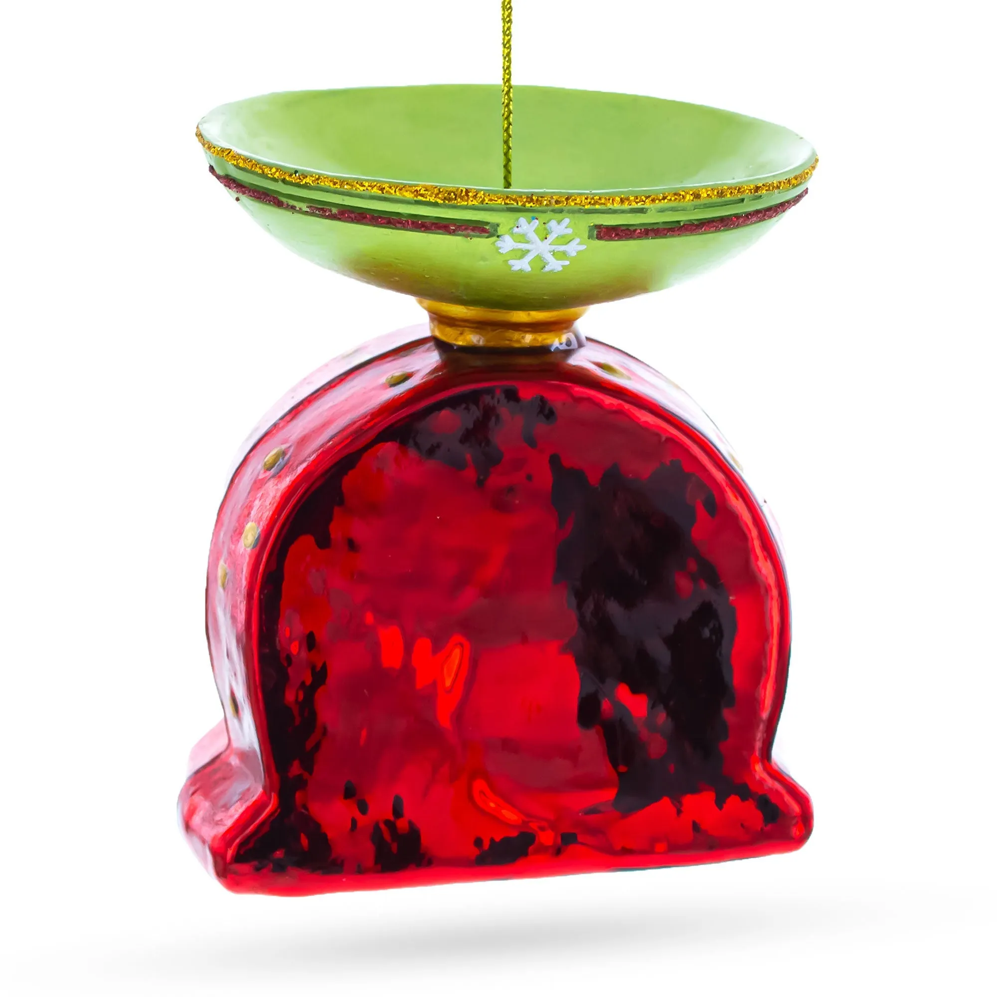 Culinary Nostalgia: Vintage Kitchen Food Scale - Blown Glass Christmas Ornament