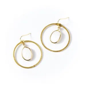 Dhavala Earrings Pearl Hoop