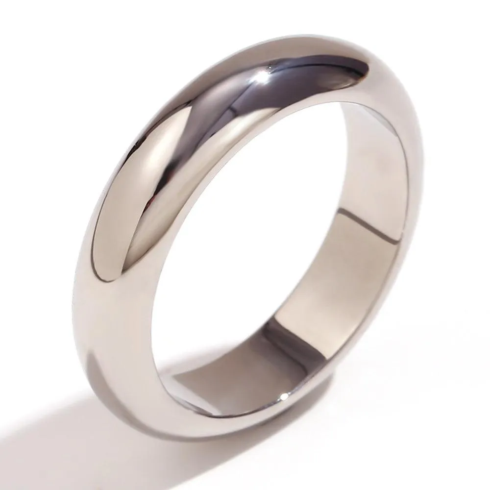 Elegant Gold and Silver Wedding Band – Classic Stainless Steel Women's Ring