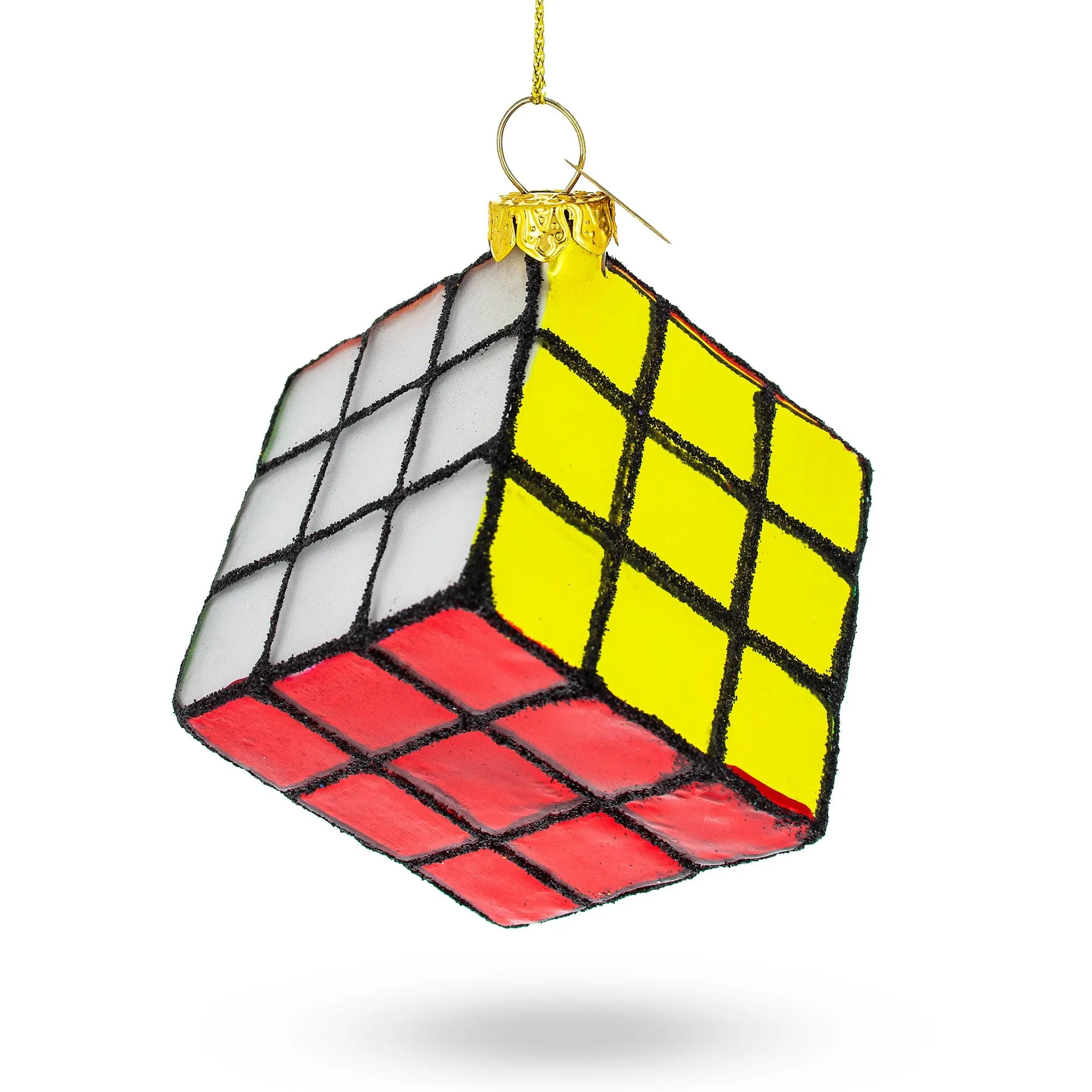 Enigmatic Magic Cube - Blown Glass Christmas Ornament