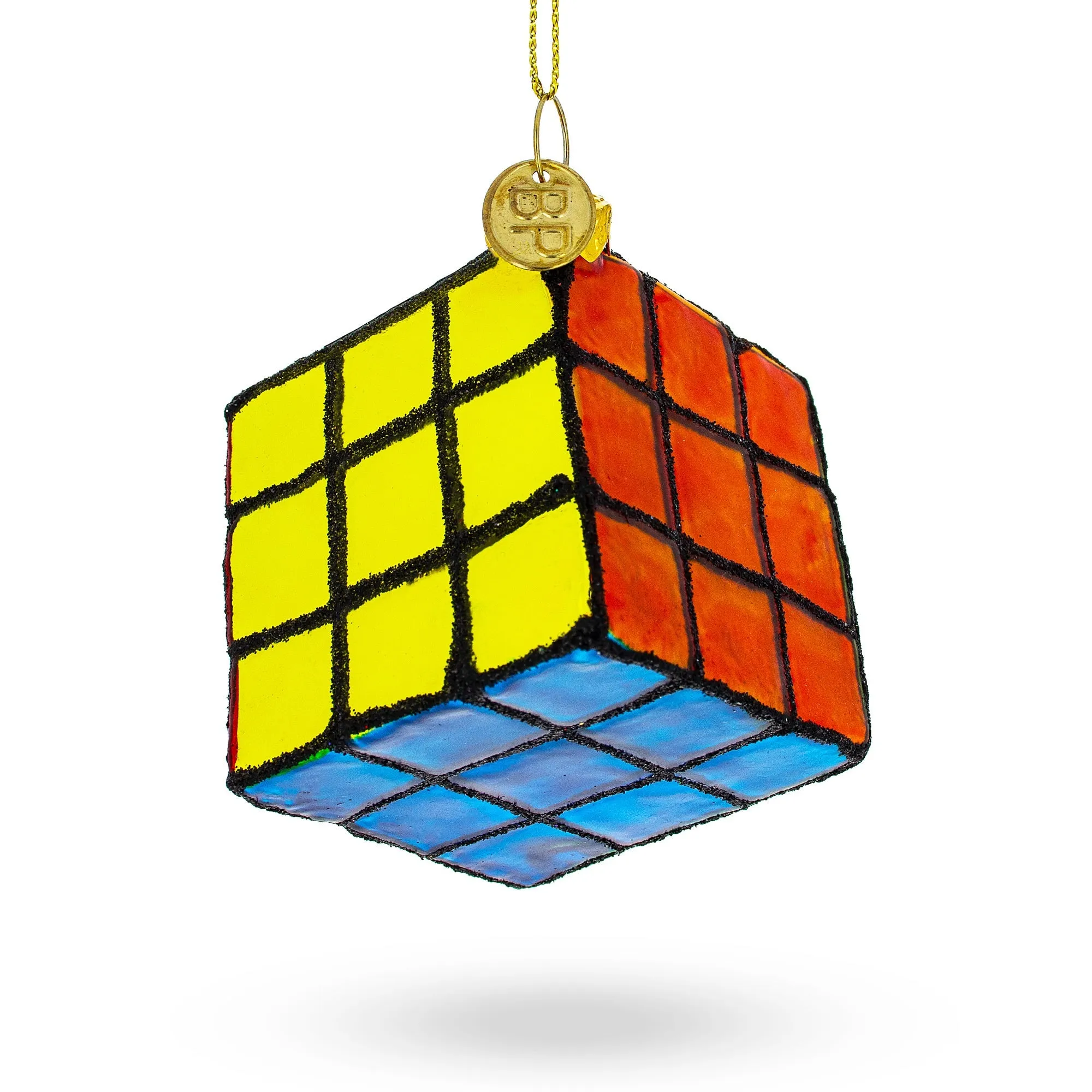 Enigmatic Magic Cube - Blown Glass Christmas Ornament