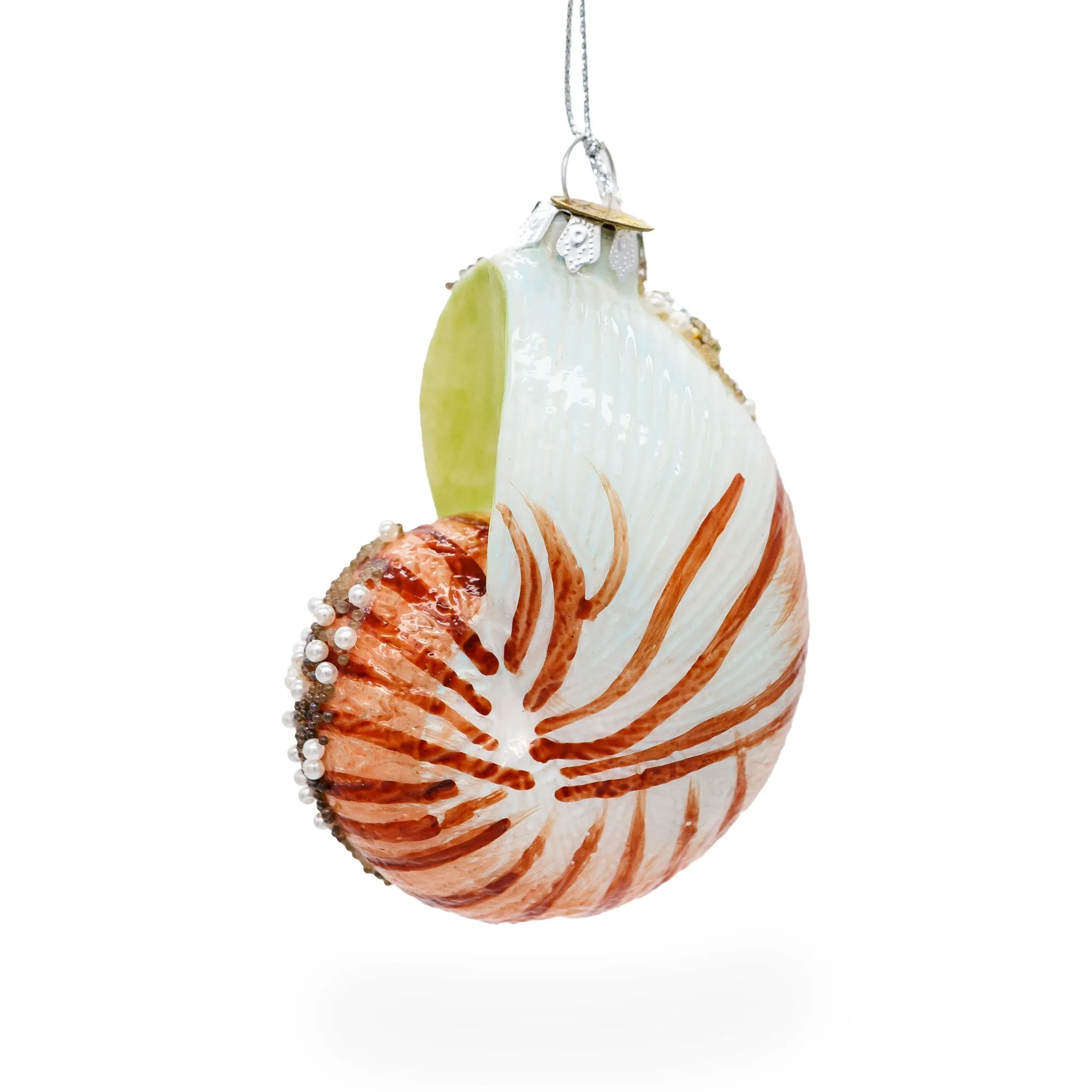 Fantastic Conch Sea Snail Shell - Blown Glass Christmas Ornament