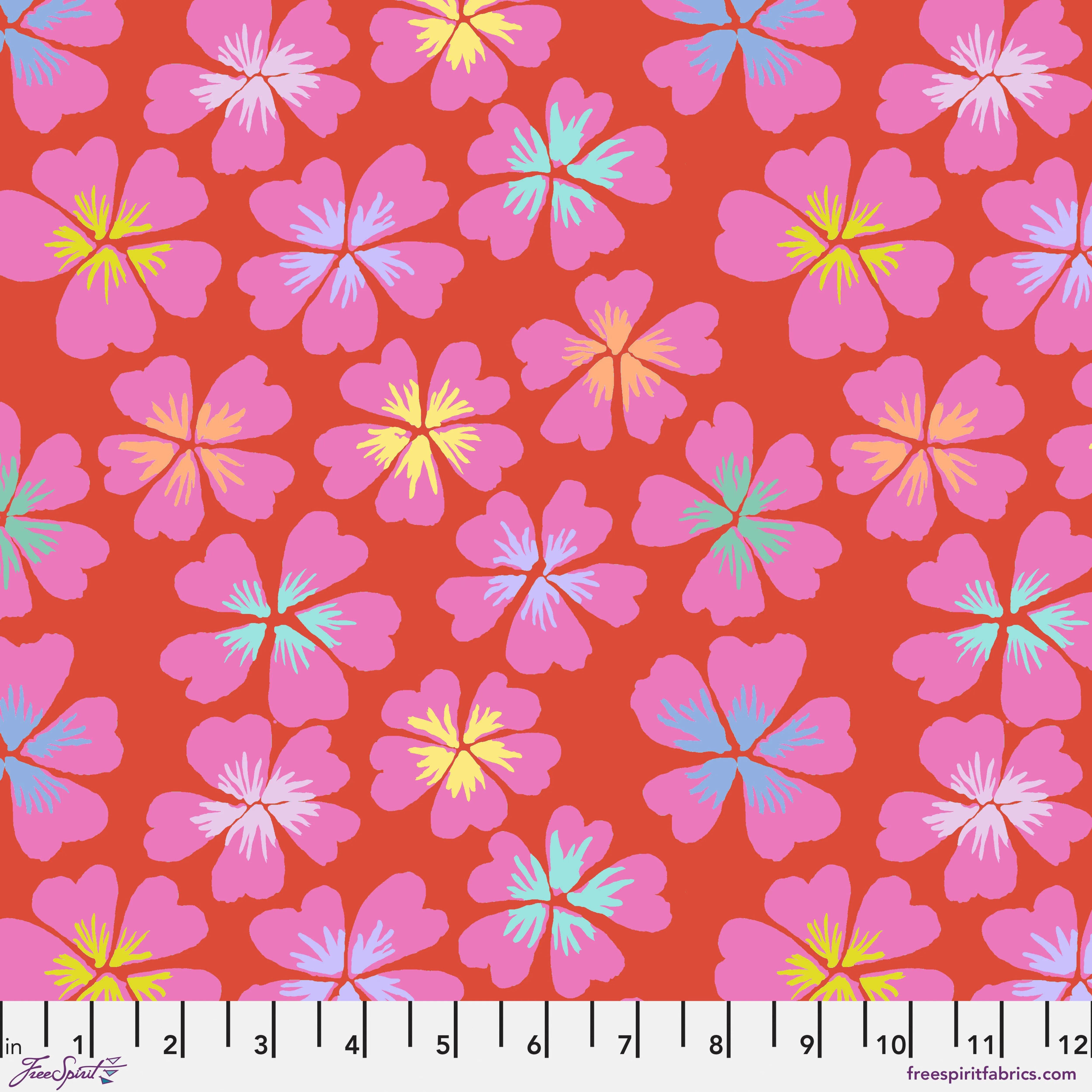 February 2024 | Petals - Red by by Kaffe Fassett for Free Spirit