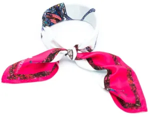 Flamingo Pink Silk Satin Bandana