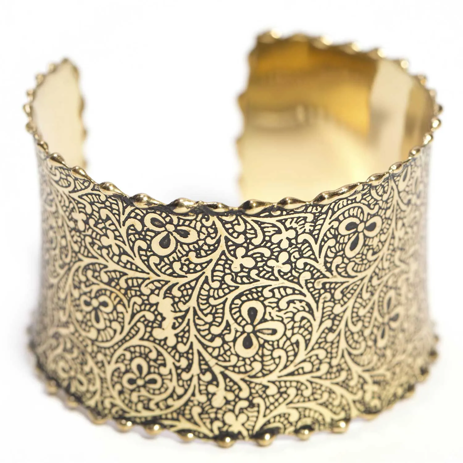 Gold Impression Cuff Bracelet