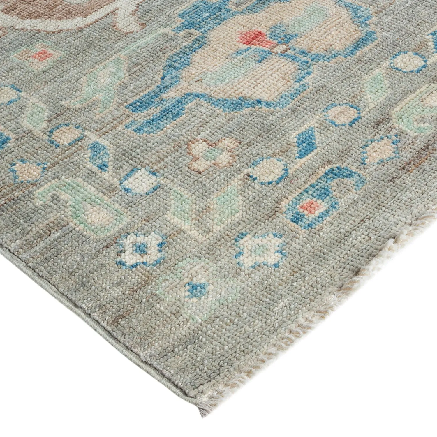 Grey Traditional Wool Rug - 9'10" x 13'9"