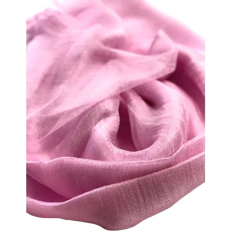 Hand dyed Pink Margilan Rarefied silk fabric for Wet Felting, Craft Fabric Silk Natural Silk Silk For Scarves Hand Dyed, Price for 2 Meters