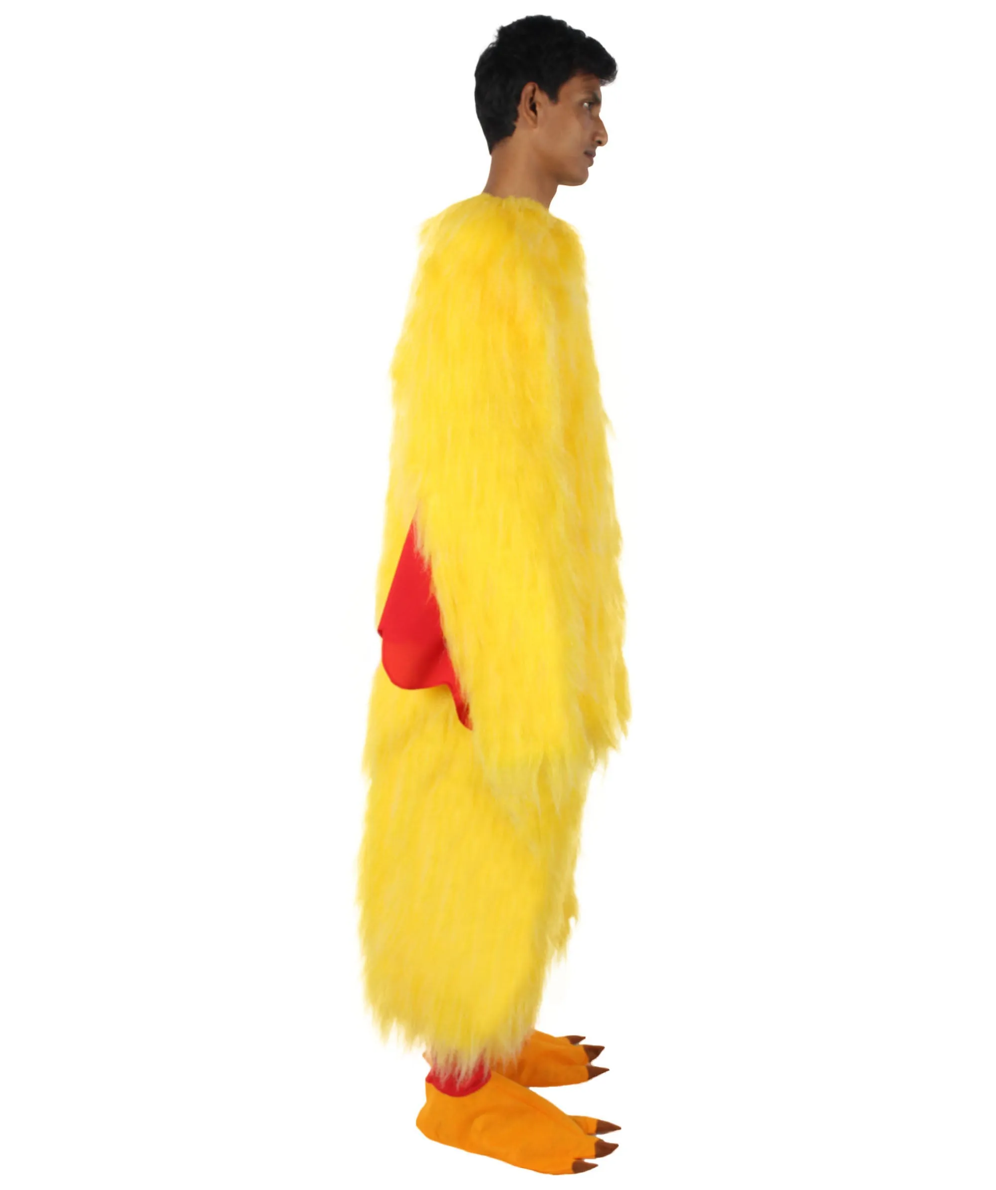 HPO Yellow and Red Chicken Costume - Long Synthetic Fibers