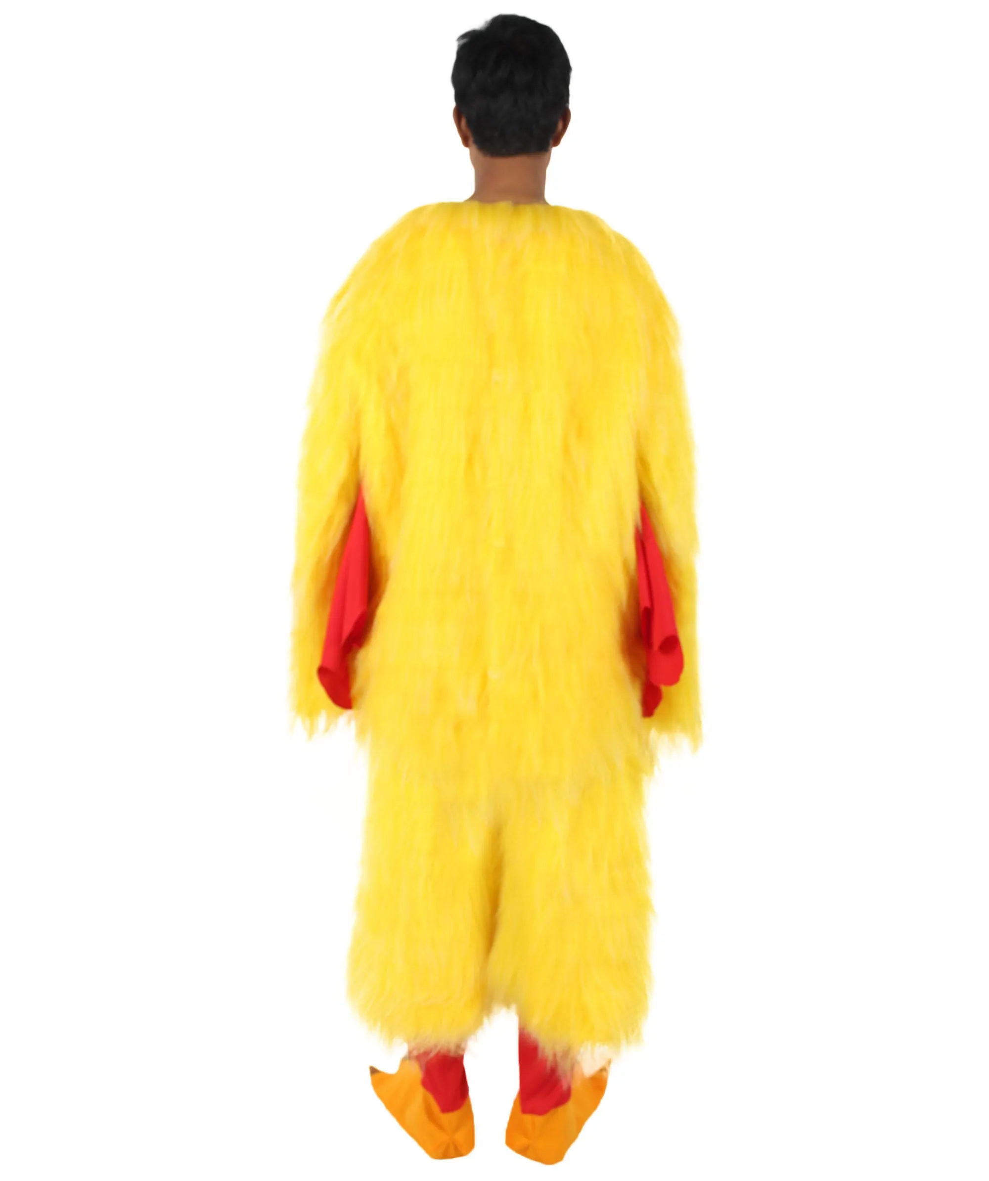 HPO Yellow and Red Chicken Costume - Long Synthetic Fibers