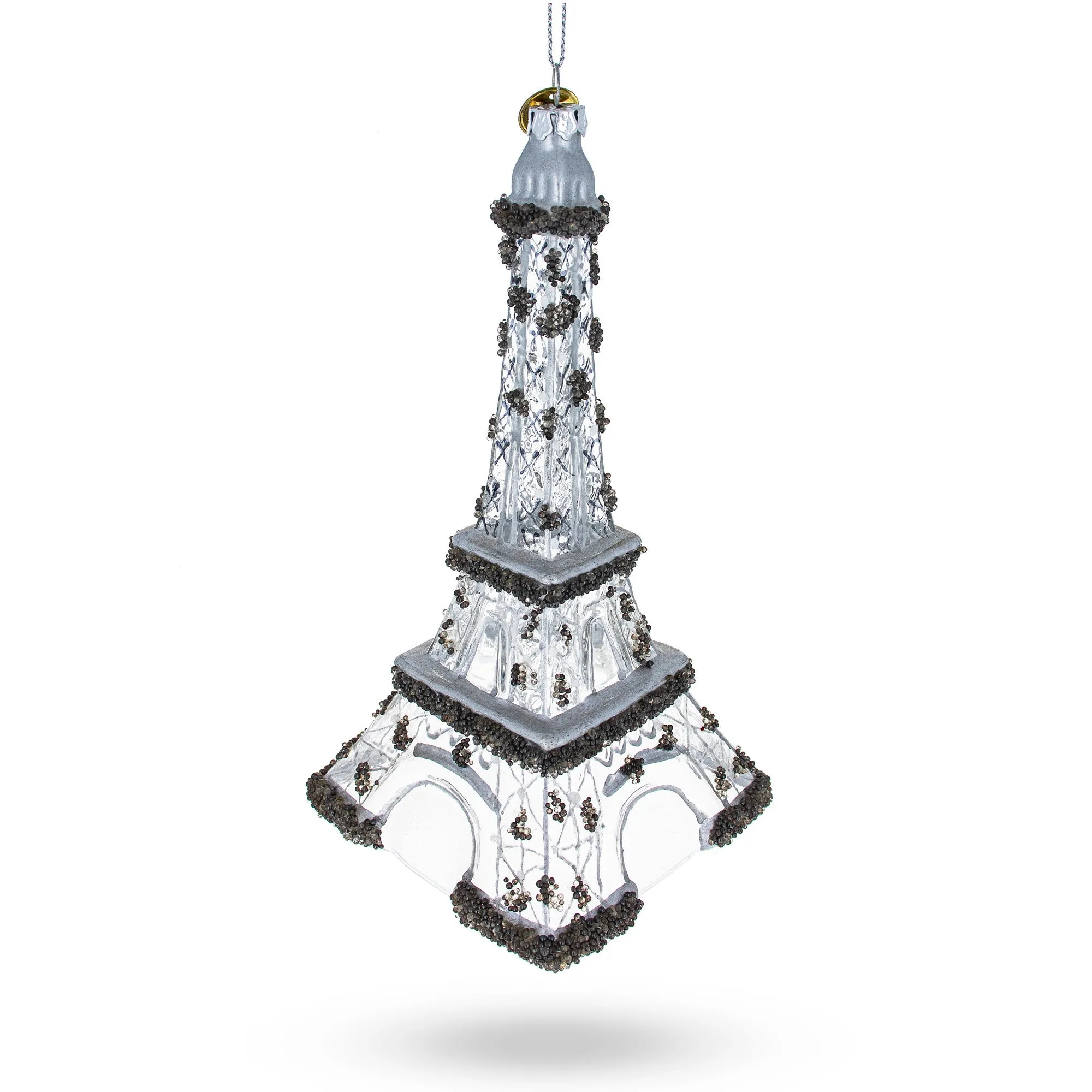 Iconic Eiffel Tower, Paris - Blown Glass Christmas Ornament