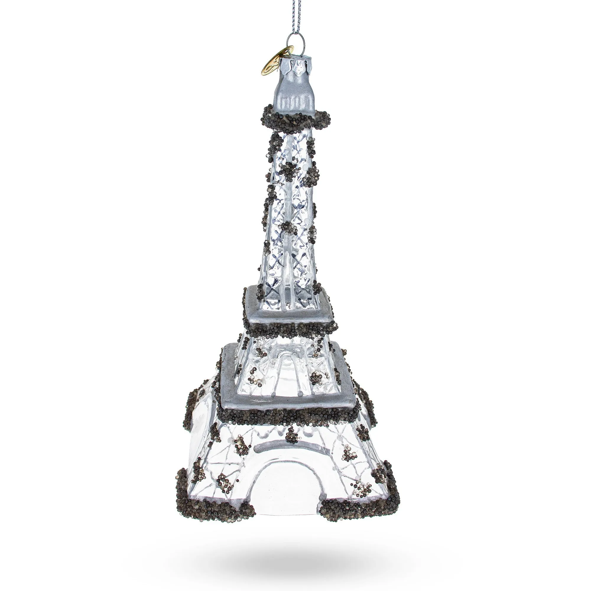 Iconic Eiffel Tower, Paris - Blown Glass Christmas Ornament