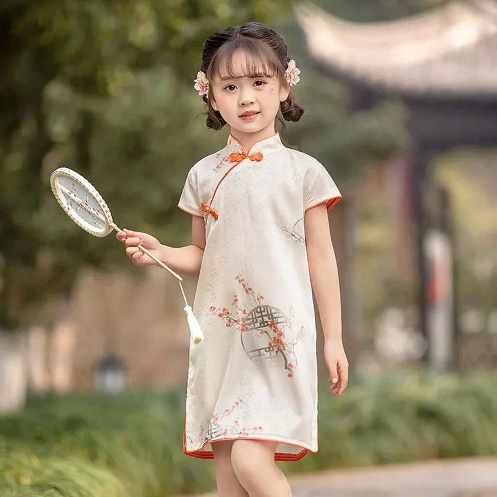 'Jade Rabbit' Girl's Chinese Qipao Dress