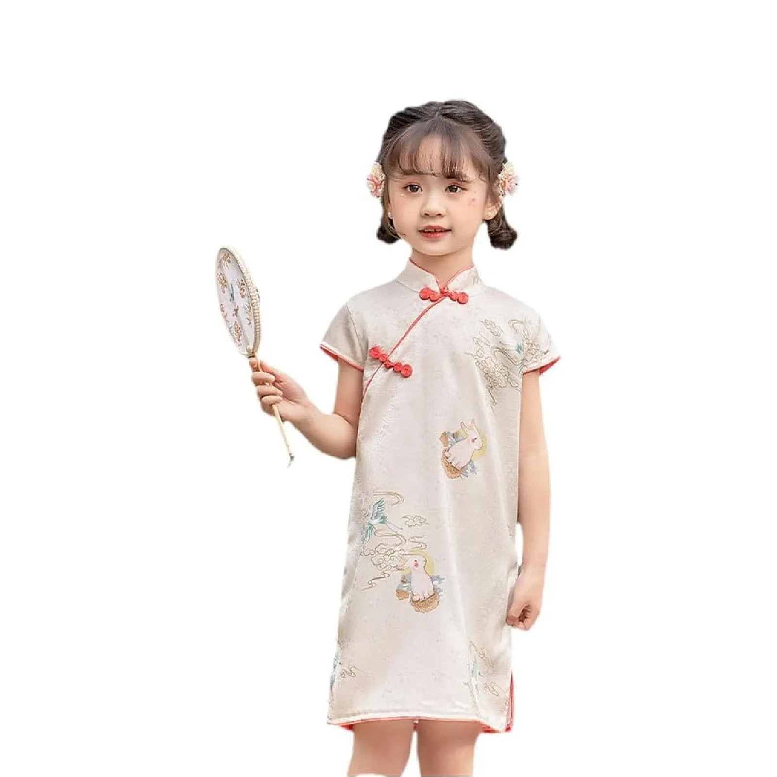 'Jade Rabbit' Girl's Chinese Qipao Dress